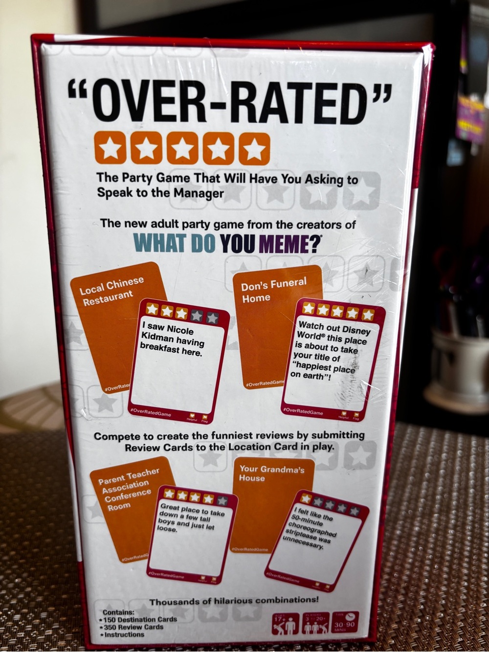 OVER-RATED Party Card Game — Red - Picture 2 of 2
